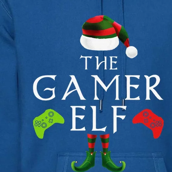 Gamer Elf Family Matching Christmas Group Funny Gift Pajama Premium Hoodie