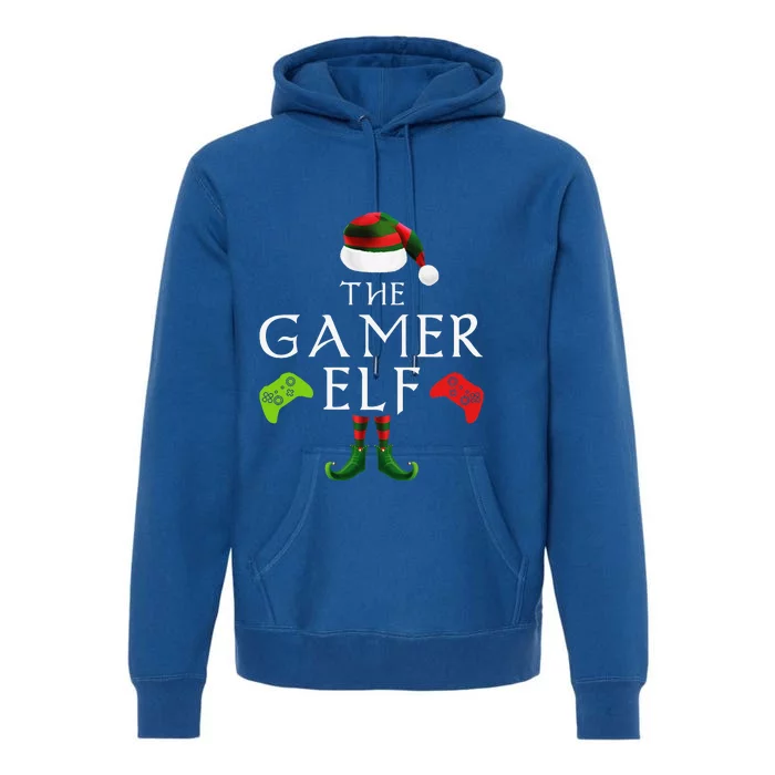 Gamer Elf Family Matching Christmas Group Funny Gift Pajama Premium Hoodie