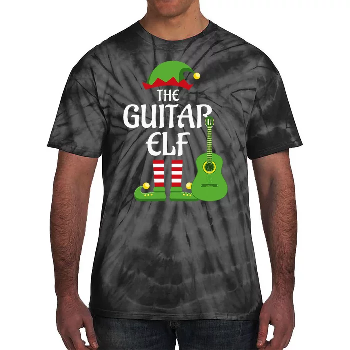 Guitar Elf Family Matching Group Christmas Tie-Dye T-Shirt