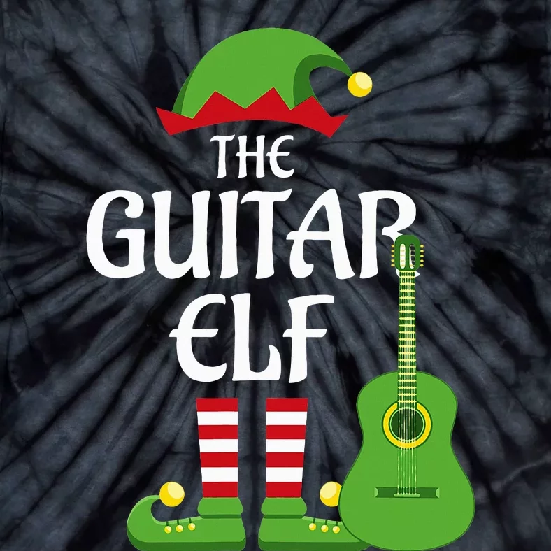 Guitar Elf Family Matching Group Christmas Tie-Dye T-Shirt