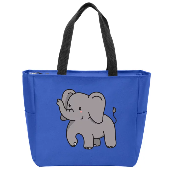 Grey Elephant For Elephant Fans And Mammoth Friends Gift Zip Tote Bag