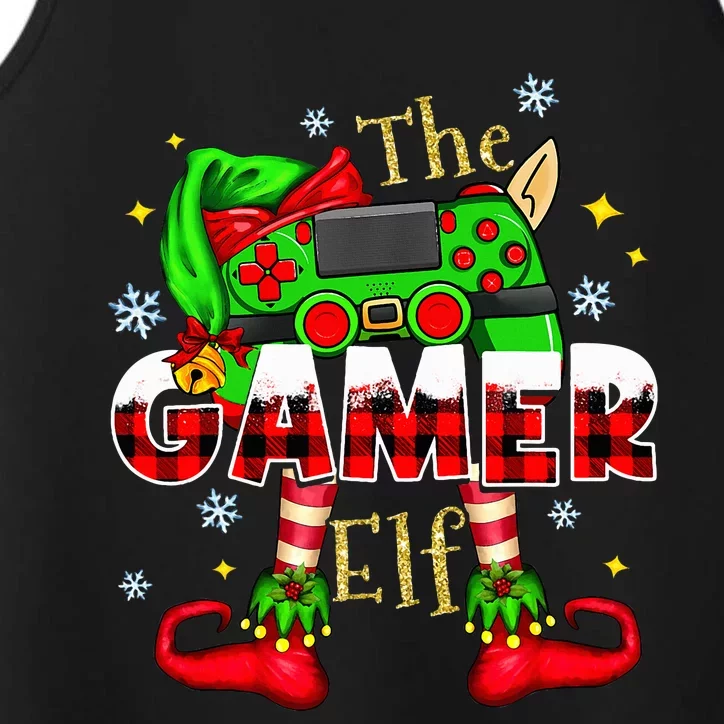 Gamer Elf Family Matching Group Christmas Video Game Xmas Performance Tank