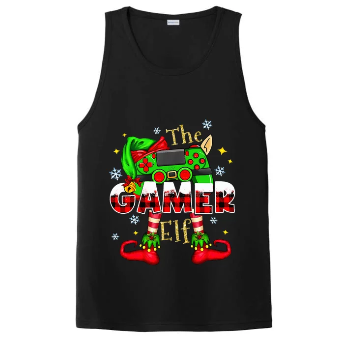 Gamer Elf Family Matching Group Christmas Video Game Xmas Performance Tank