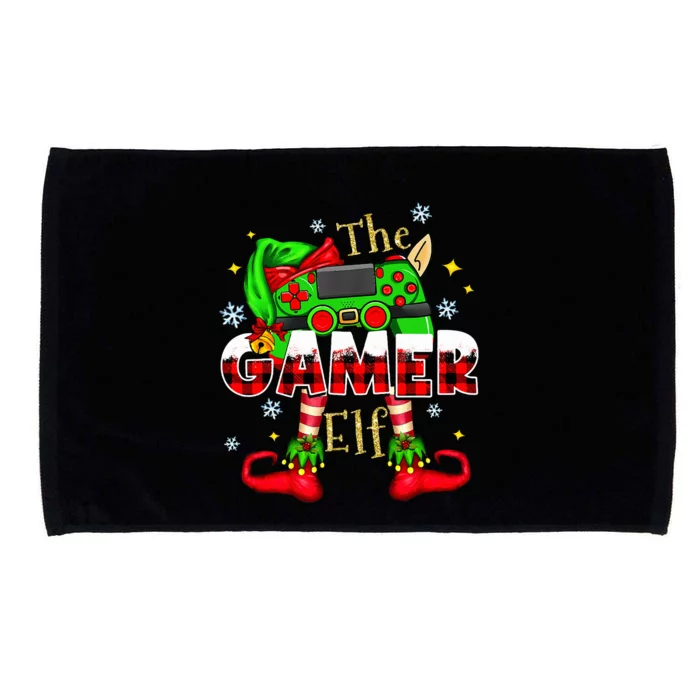 Gamer Elf Family Matching Group Christmas Video Game Xmas Microfiber Hand Towel