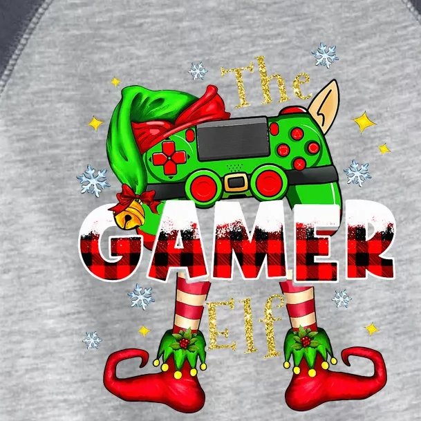 Gamer Elf Family Matching Group Christmas Video Game Xmas Toddler Fine Jersey T-Shirt