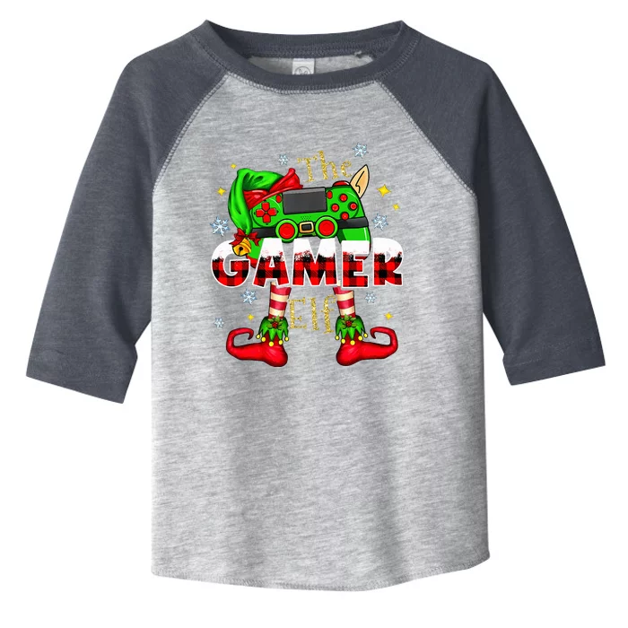 Gamer Elf Family Matching Group Christmas Video Game Xmas Toddler Fine Jersey T-Shirt