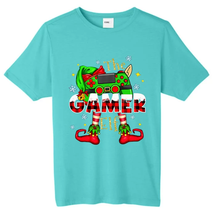 Gamer Elf Family Matching Group Christmas Video Game Xmas ChromaSoft Performance T-Shirt