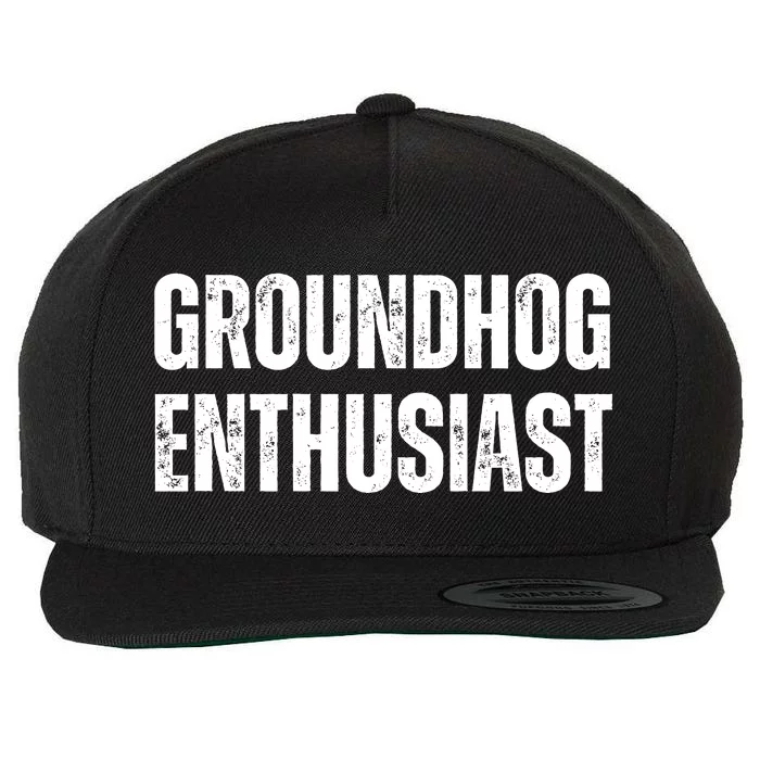 Groundhog Enthusiast Wool Snapback Cap