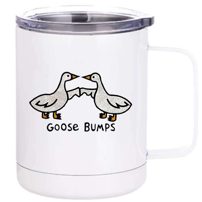 Goose Embroidered Goose Bumps Silly Goose Front & Back 12oz Stainless Steel Tumbler Cup