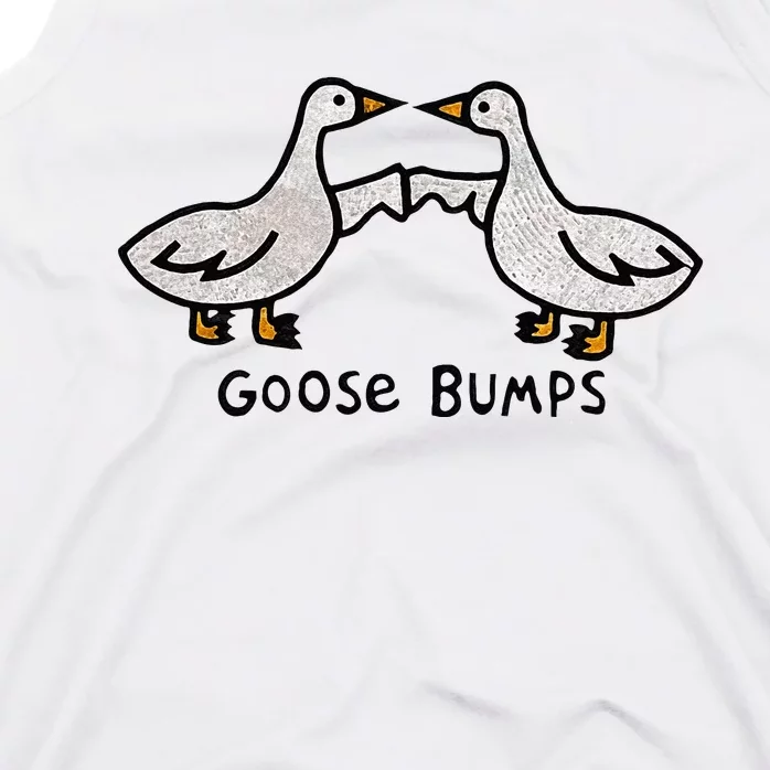 Goose Embroidered Goose Bumps Silly Goose Tank Top