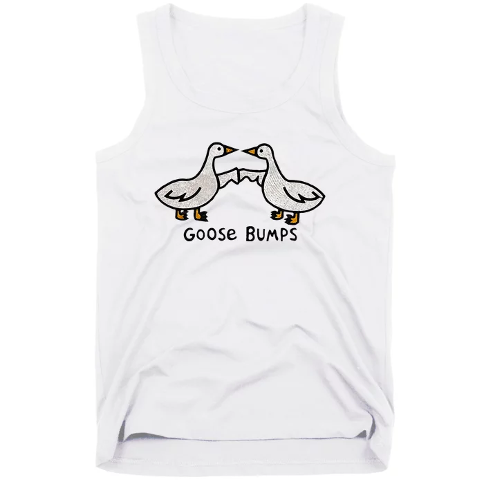 Goose Embroidered Goose Bumps Silly Goose Tank Top