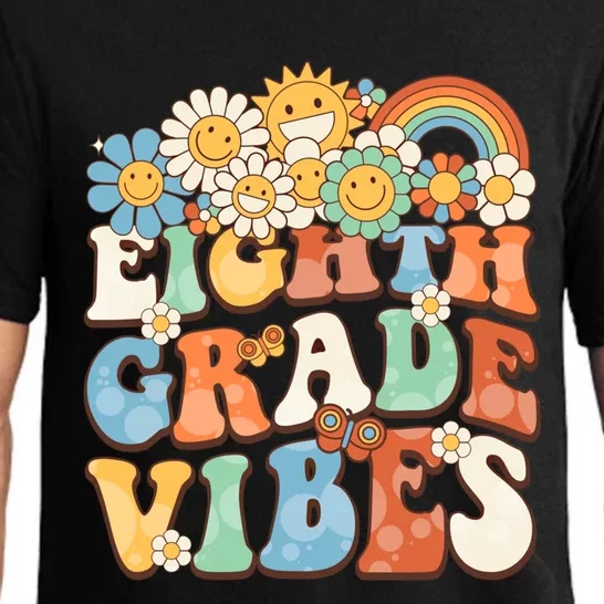 Groovy Eighth Grade Vibes Retro Teacher First Day Of School Gift Pajama Set