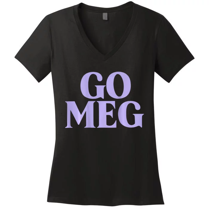 Get Em Glo Go Meg Women's V-Neck T-Shirt