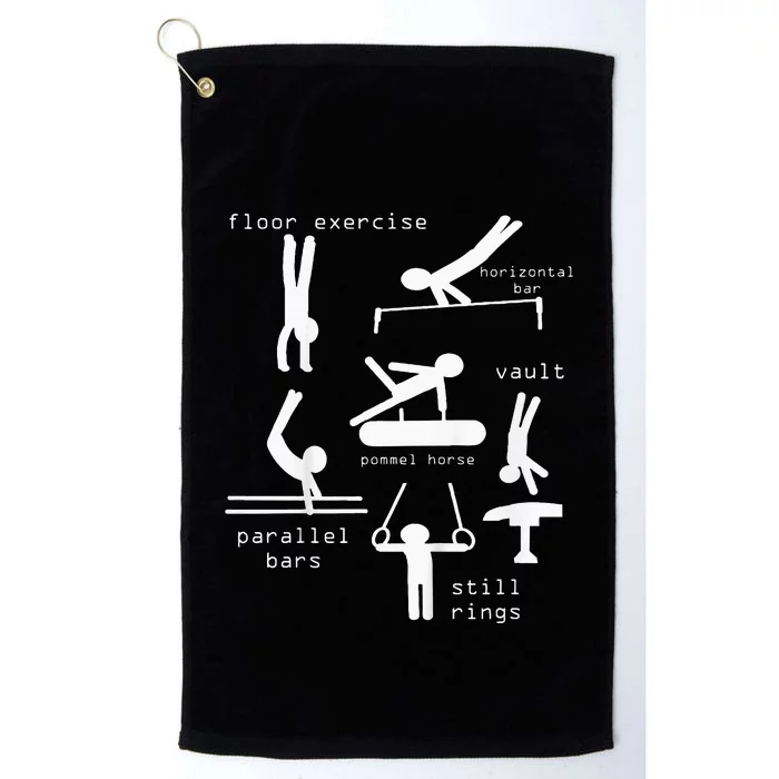 Gymnastics Events Platinum Collection Golf Towel