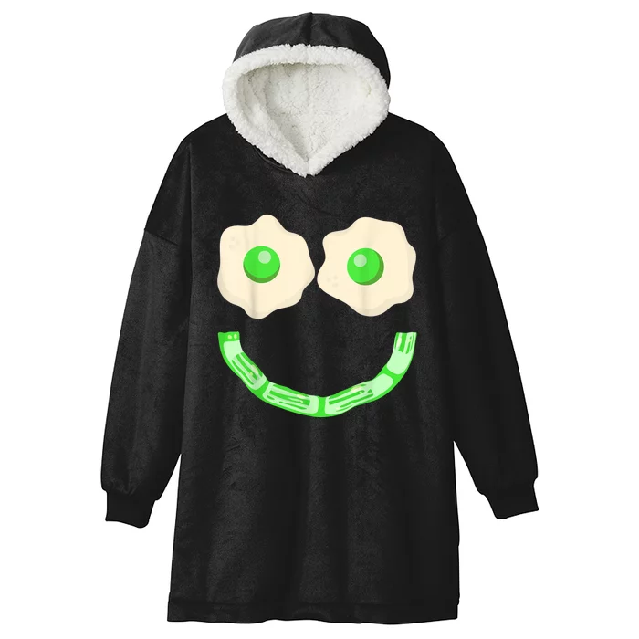 Green Eggs Ham Smile Face Brunch Breakfast Costume Hooded Wearable Blanket