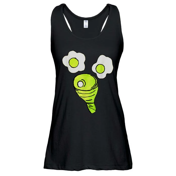 Green Eggs Ham Smile Face Brunch Breakfast Costume Ladies Essential Flowy Tank