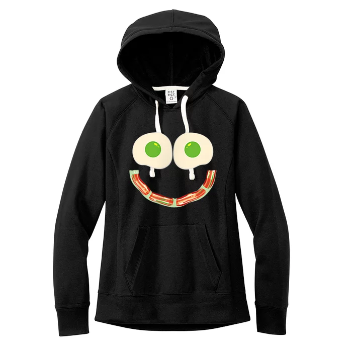 Green Eggs Ham Smile Face Brunch Breakfast Costume Women's Fleece Hoodie