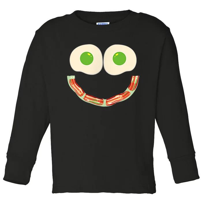 Green Eggs Ham Smile Face Brunch Breakfast Costume Toddler Long Sleeve Shirt