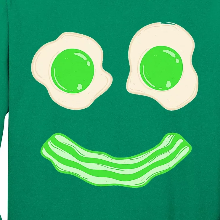 Green Eggs Ham Smile Face Brunch Breakfast Costume Long Sleeve Shirt