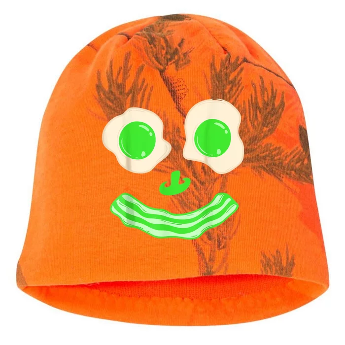 Green Eggs Ham Smile Face Brunch Breakfast Costume Kati - Camo Knit Beanie