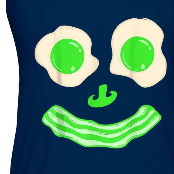 Green Eggs Ham Smile Face Brunch Breakfast Costume Ladies Essential Flowy Tank