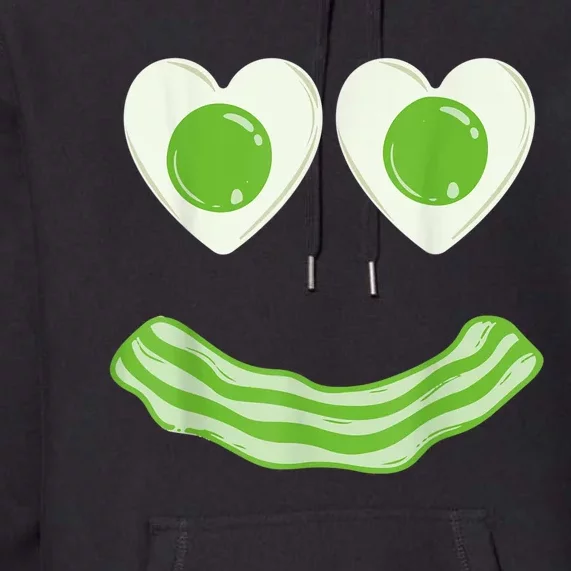 Green Eggs Ham Smile Face Brunch Breakfast Costume Premium Hoodie