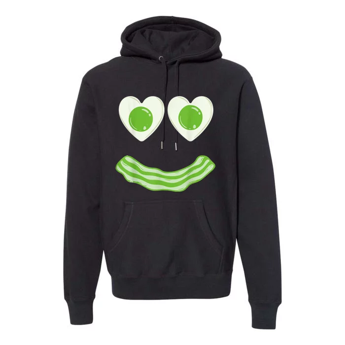 Green Eggs Ham Smile Face Brunch Breakfast Costume Premium Hoodie