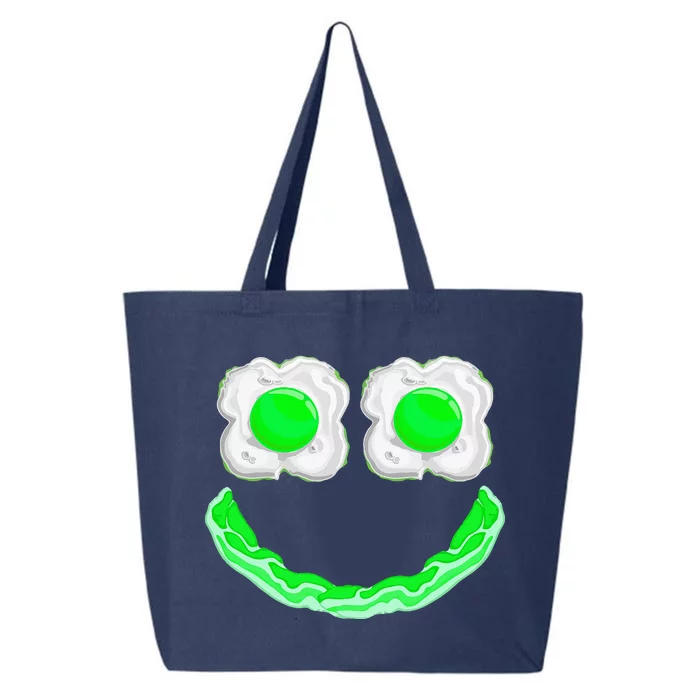 Green Eggs Ham Smile Face Brunch Breakfast 25L Jumbo Tote