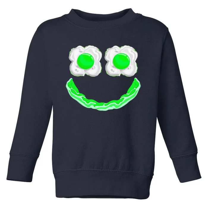 Green Eggs Ham Smile Face Brunch Breakfast Toddler Sweatshirt