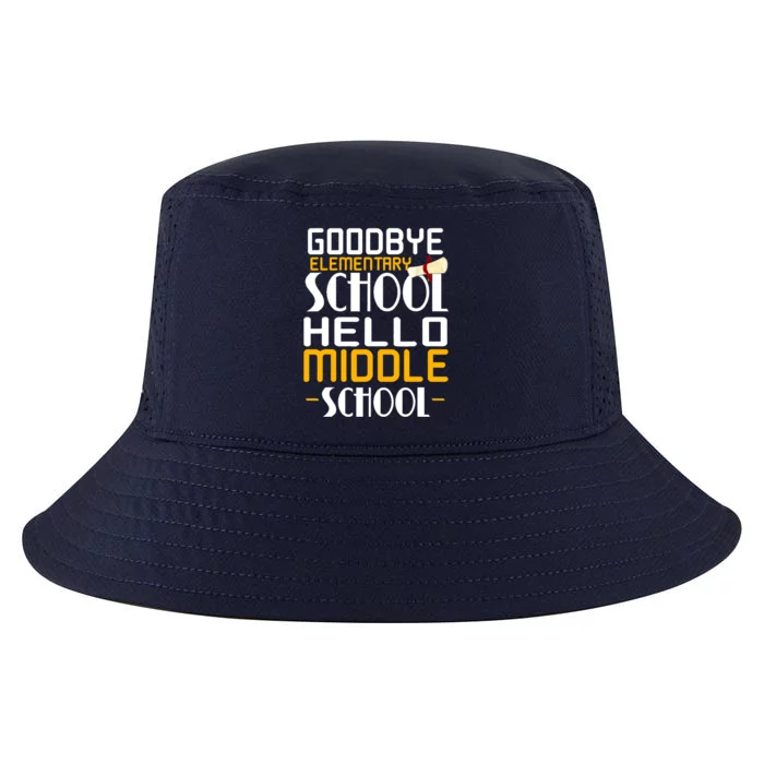 Goodbye Elementary Hello Middle School graduate Gift Cool Comfort Performance Bucket Hat