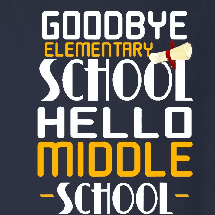 Goodbye Elementary Hello Middle School graduate Gift Toddler Long Sleeve Shirt