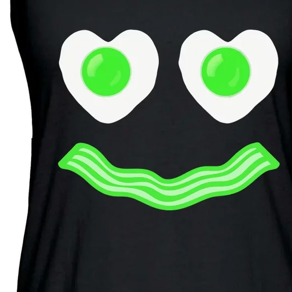 Green Eggs Ham Smile Face Brunch Breakfast Costume Ladies Essential Flowy Tank