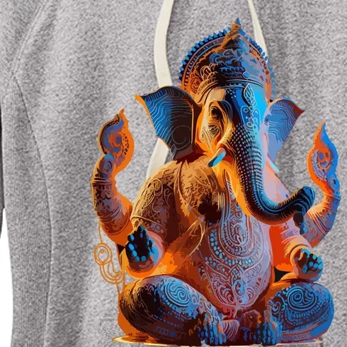 Ganesh Elephant Hindu God Yoga Spiritual Ganesha Meditation Women's Fleece Hoodie