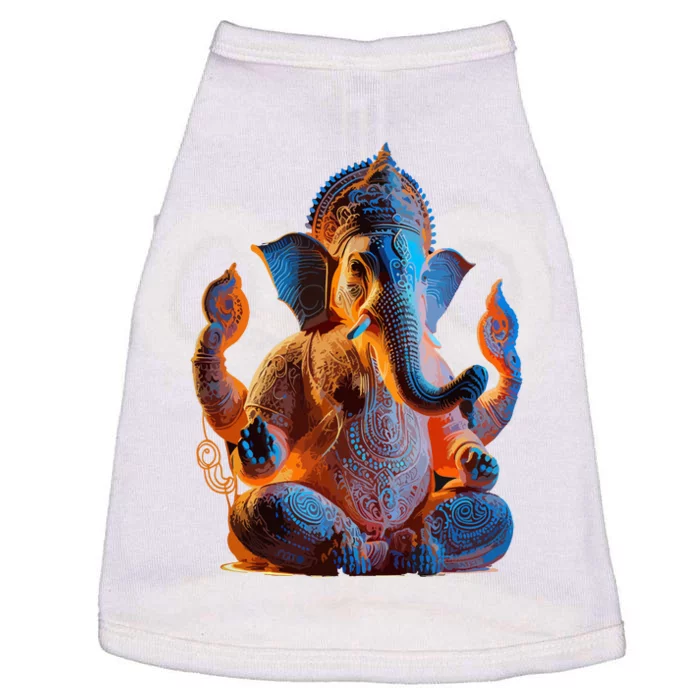 Ganesh Elephant Hindu God Yoga Spiritual Ganesha Meditation Doggie Tank