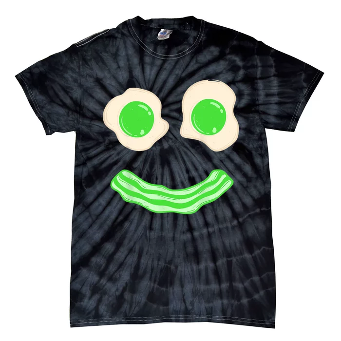 Green Eggs Ham Smile Face Brunch Breakfast Costume Tie-Dye T-Shirt