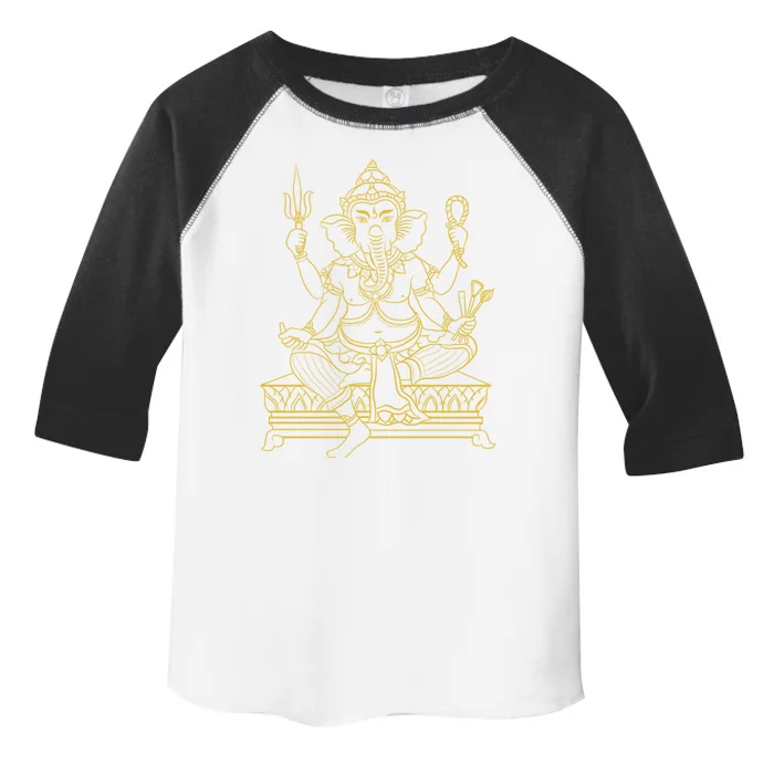 Ganesh Elephant Hindu God Ganesha Yoga Spiritual Meditation Funny Gift Toddler Fine Jersey T-Shirt