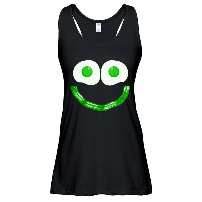 Green Eggs Ham Smile Face Brunch Breakfast Costume Ladies Essential Flowy Tank