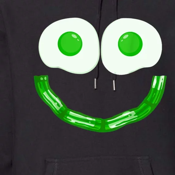 Green Eggs Ham Smile Face Brunch Breakfast Costume Premium Hoodie