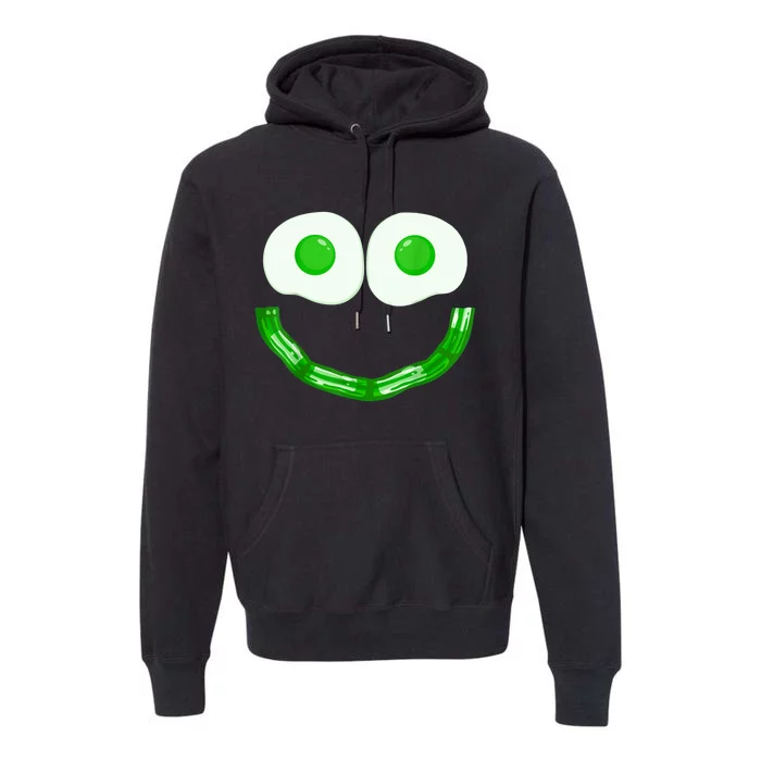 Green Eggs Ham Smile Face Brunch Breakfast Costume Premium Hoodie