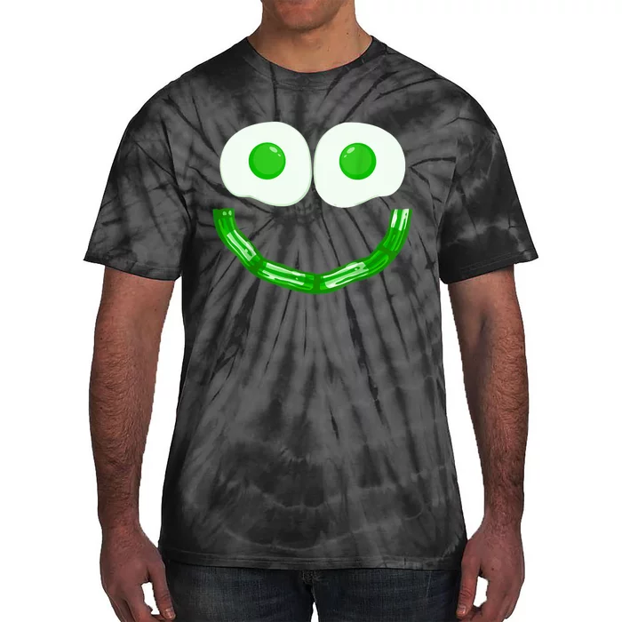 Green Eggs Ham Smile Face Brunch Breakfast Costume Tie-Dye T-Shirt