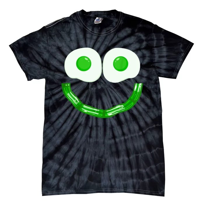 Green Eggs Ham Smile Face Brunch Breakfast Costume Tie-Dye T-Shirt