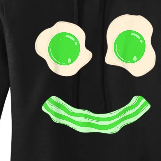 Green Eggs Ham Smile Face St Patrick's Day Women's Pullover Hoodie