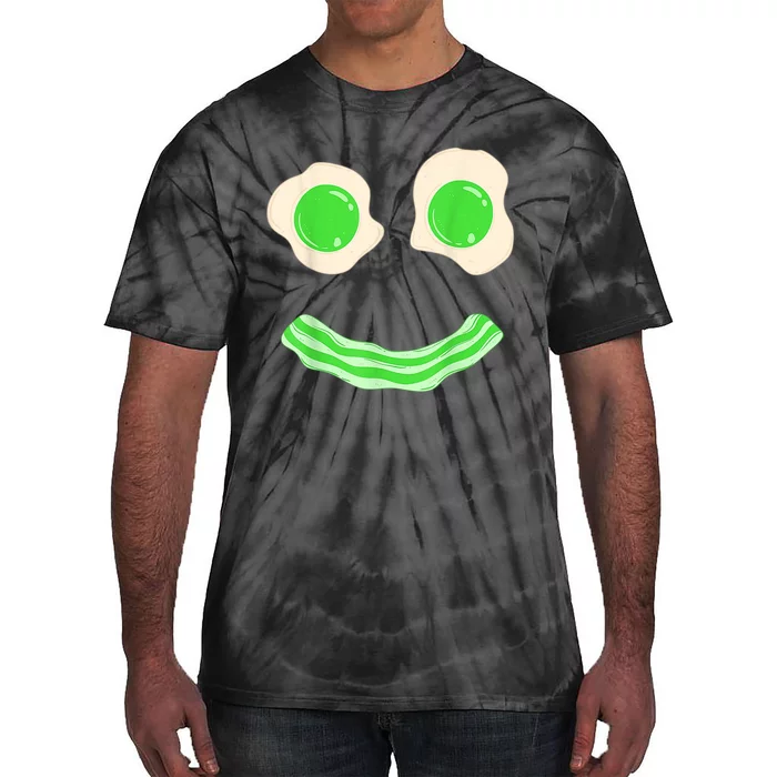 Green Eggs Ham Smile Face St Patrick's Day Tie-Dye T-Shirt