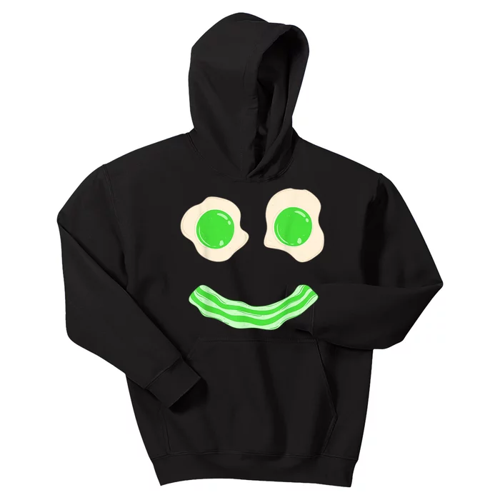 Green Eggs Ham Smile Face St Patrick's Day Kids Hoodie