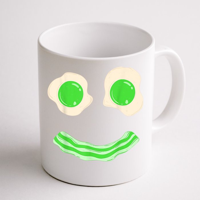 Green Eggs Ham Smile Face St Patrick's Day Front & Back Coffee Mug