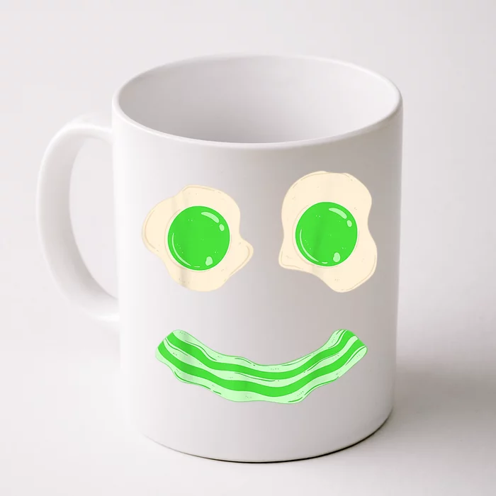 Green Eggs Ham Smile Face St Patrick's Day Front & Back Coffee Mug