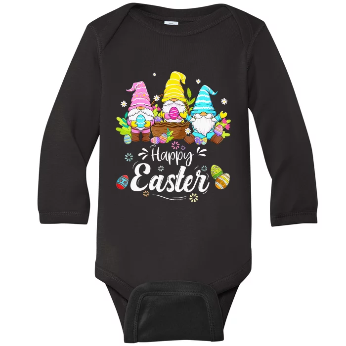 Gnome Easter  Happy Easter Outfit Easter Baby Long Sleeve Bodysuit