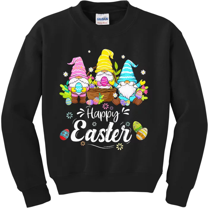 Gnome Easter  Happy Easter Outfit Easter Kids Sweatshirt