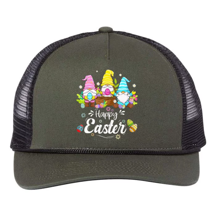 Gnome Easter  Happy Easter Outfit Easter Retro Rope Trucker Hat Cap