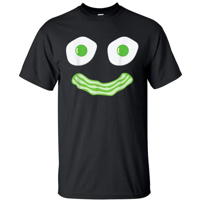 Green Eggs Ham Smile Face Brunch Breakfast Costume Tall T-Shirt